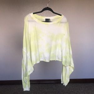 Urban Outfitters Out from Under Lime Green Crop Long Sleeve Tee Size Medium